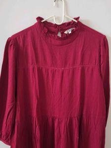 Chic Ruffle Neckline Dress