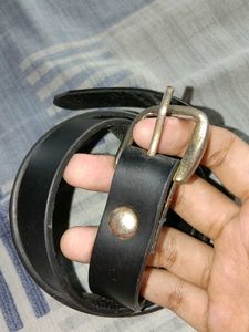 Classic Black Leather Belt
