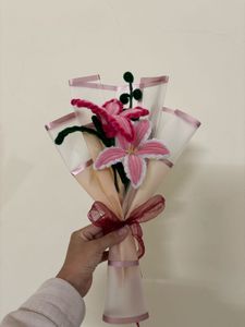 Handmade Pink Lily Bouquet