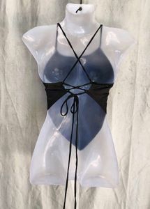 Black Halter Neck Bandeau Top