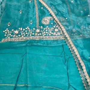 Elegant partywear unstitched suit, dress material