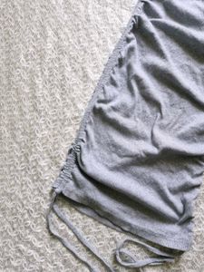 Grey Ruched Cut-out Bodycon Dress