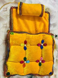 Laddu Gopal Ji Bed sheet Rajiyi With Pillow