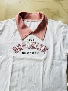 White Brooklyn New York Polo T-Shirt