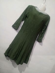 Woolen Olive Green Kurta