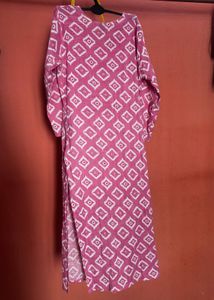 Vibrant Pink Printed Kurta