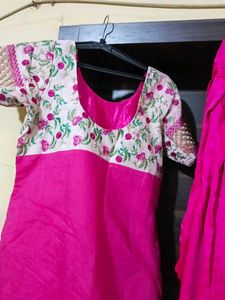 Vibrant Pink Embroidered Kurta Set