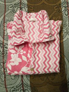 Pink Floral &amp; Zigzag Button-Down Shirt