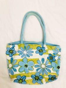 Floral Embellished Tote Bag