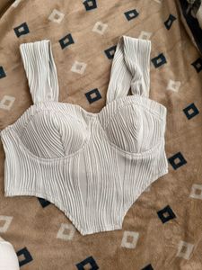 Chic Textured Bustier Top