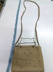 Sling bag 2 in one with golden metal stone/Stylish