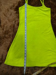 H&amp;m  Lime Green Mini Dress