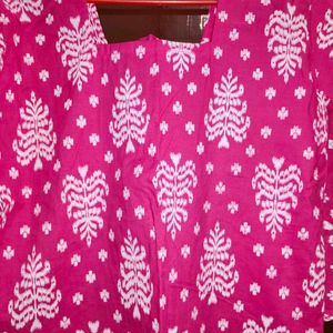 Vibrant Pink Printed Kurta