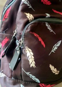 Feather Print Backpack