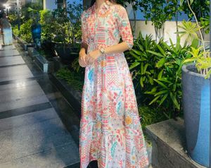 Boho Maxi Dress with Colorful Print