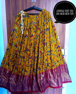 Boho Maxi Skirt with Bird Print