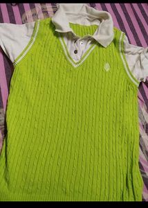 Soft Aesthetic Top With Sweter Attached