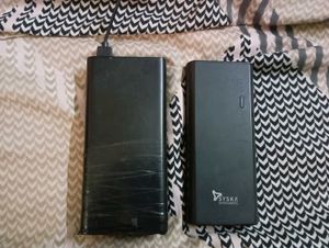 mi power bank and Syska torch