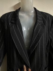 Pinstripe Longline Blazer