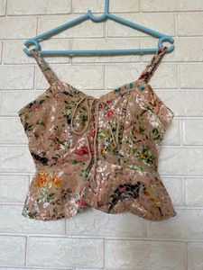 Hemant & Nandita Floral Peplum Top