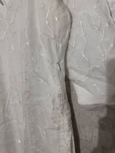 White V-Neck kurta