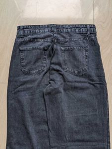 Ripped Black Wide Leg Jeans