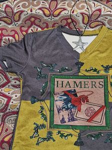 Unique Patchwork Graphic T-Shirt