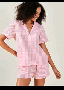Pink Gingham Pajama Set