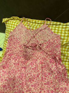 Pink Floral Tiered Sundress