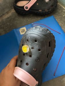 Black &amp; Pink Platform Clogs