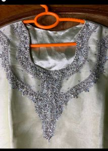 Elegant Silk Kurta Set with Embellishments
