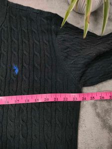 US Polo Cable Knit Sweater