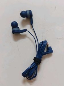 Blue Wired Earphones