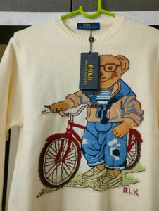 WOMENS NEW Ralph Lauren Polo Bear Sweater