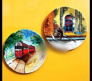 Hand-Painted Fish Design Coasters