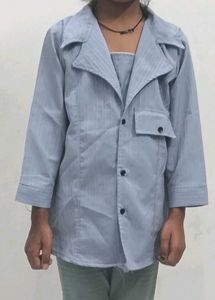 Stylish Light Blue Jacket for Women