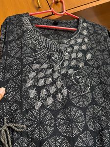 Ink Black Anarkali flare Kurta Dress / Gown