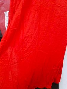 Red Embroidered Kurta
