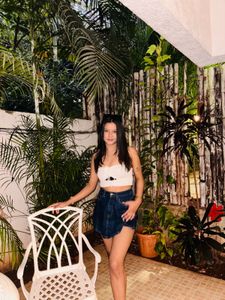 White Ruched Halter Top