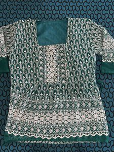 Emerald Green Embroidered Kurta