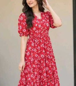 Red Floral Maxi Dress