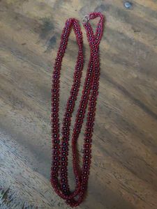Handmade Beaded Chain/Necklace - Majenta