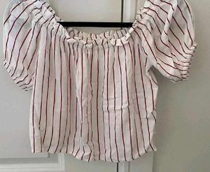 Off-Shoulder Striped Top