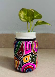 Hand-Painted Decorative Pot