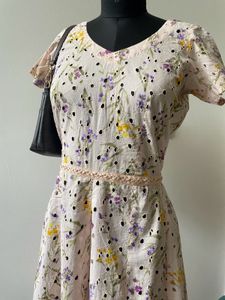 Floral Embroidered Fit &amp; Flare Dress