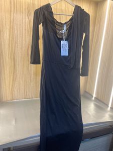 Elegant Black Long Sleeve Maxi Dress