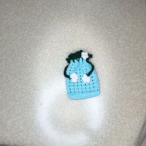Crocheted Blue  Pouch