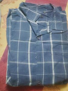 Men's Blue Plaid Shirt 3xl