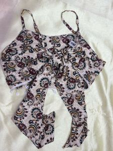 Boho Ethnic Tie-Back Blouse