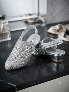 Sparkling Silver Slingback bellies